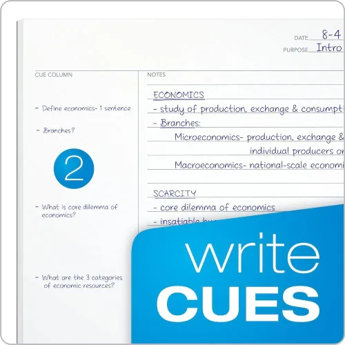 Vista 4 de Cuaderno de notas, sistema 11 x 9 pulgadas, blanco, 100 hojas (90223), Blanco 100