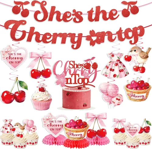 Vista 10 de 35 decoraciones de cumpleaños con texto en inglés "Isn't She Onederful", decoraciones de primer cumpleaños para niñas, fácil instalación, incluye