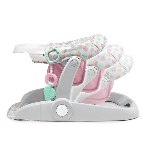 Vista 2 de Summer Infant Asiento de Piso de 3 Posiciones para Aprender a Sentarse Etapas, Rosa Dulce-y-Agrio – Sienta al Bebé para Ver el Mundo – Asiento