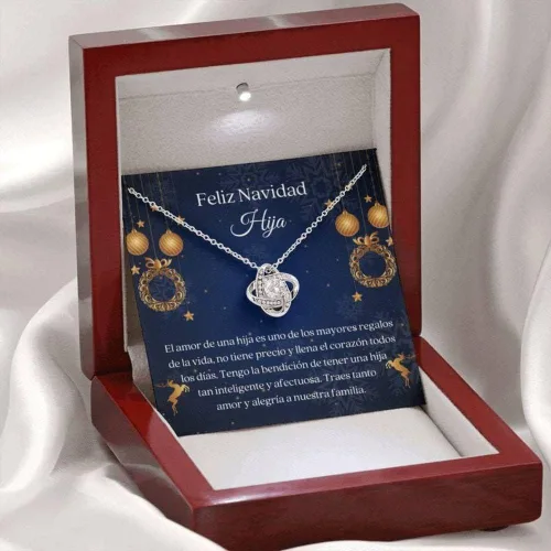 Vista 4 de Collar Hija Hija de Navidad Dulce Regalo Hija Regalo de Navidad española Regalo de hija latina Amor para Hija CLH1210072