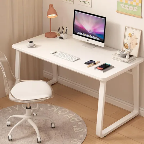 Vista 8 de Escritorio de Computadora de Estilo Moderno Simple para Oficina en Casa, Mesa de Escritura Pequeña de 47.2 Pulgadas para Escritorio o Dormitorio