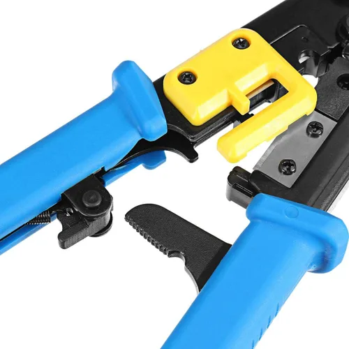 Vista 7 de Herramienta de crimpado de paso, herramienta de crimpado Yangoutool RJ45 y crimpadora de paso para conector RJ45/RJ12 de paso regular y final