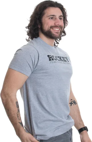 Vista 3 de Hockey: It's Like Football, but for Men Camiseta divertida de humor de la liga de equipos de hockey