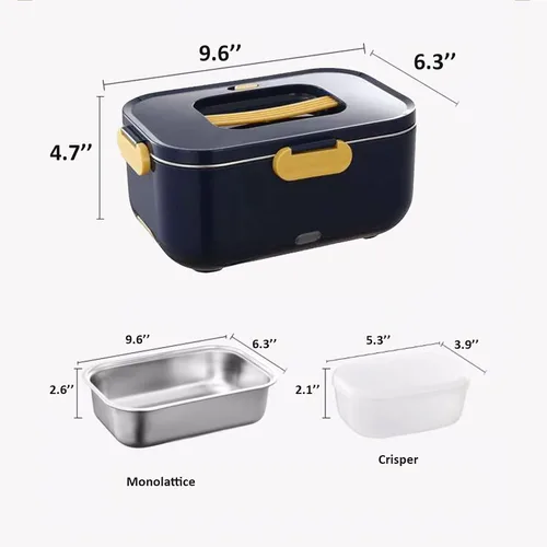 Vista 2 de Lonchera eléctrica 3 en 1 para adultos, calentador de alimentos portátil para automóviles, fiambreras eléctricas para adultos, automóviles
