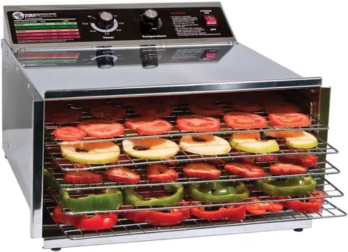 Vista 4 de Deshidratador de alimentos de acero inoxidable con 5 estantes de acero inoxidable
