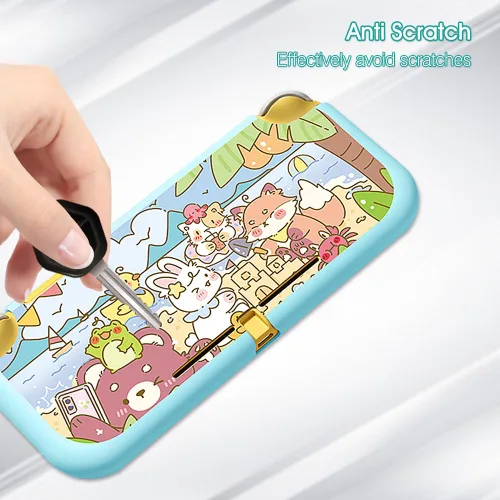 Vista 2 de PERFECTSIGHT Frog Bear Bunny Kitty Case Compatible with Nintendo Switch Lite Protective Case, Kawaii Soft TPU Slim Protective Cover for Kids Boys