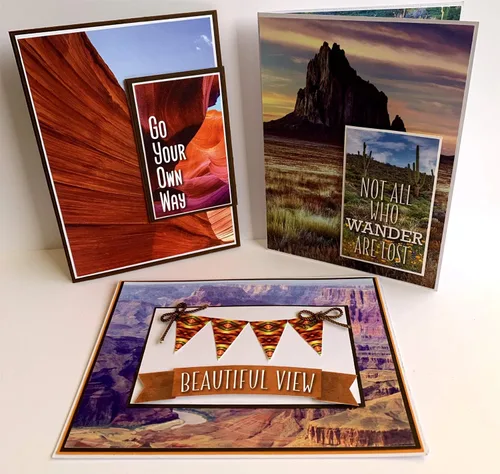 Vista 2 de Reminisce Scenic Southwest - Kit de colección de álbumes de recortes, paleta multicolor, 12 x 12 pulgadas