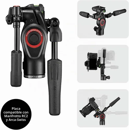 Vista 5 de Manfrotto Befree - Kit de trípode avanzado de 3 vías, trípode y cabezal