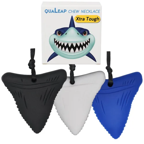 Vista 7 de Collar masticable de diente de tiburón para niños, collar de dentición masticable, collar mordedor, juguetes para masticar, juguetes
