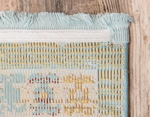 Vista 9 de Tapete abstracto Unique Loom, colección Estrella, moderno, multiárea, Polipropileno, celeste/turquesa