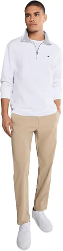 Vista 2 de vineyard vines Suéter con cremallera de un cuarto para hombre Gorra blanca