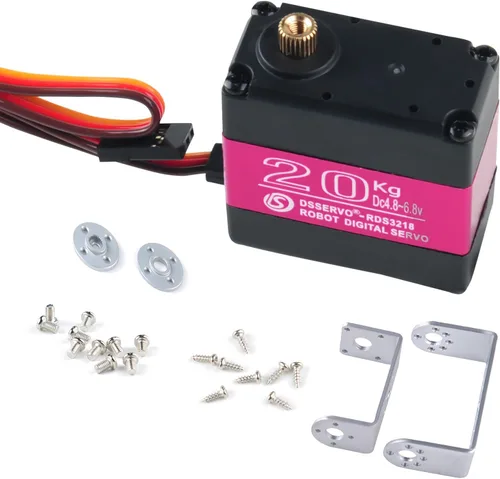 Vista 3 de RDS3218 - Servo digital de doble eje U de 44.1 lbs, servo digital a control remoto, brazo robot, servo de engranaje de metal completo de alto par