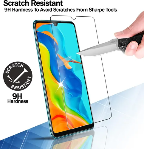 Vista 3 de RKINC Protector de pantalla [paquete de 4] para Samsung Galaxy A12 / Galaxy A02S / A12 Nacho, protector de pantalla de vidrio templado, 0.013 in
