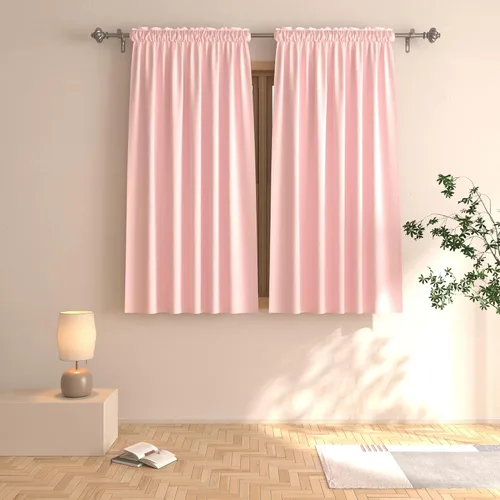 Vista 36 de UPOPO Cortinas beige de 45 pulgadas de largo para oscurecer la habitación, paneles de cortina para ventana, bolsillo para cortinero, cortinas