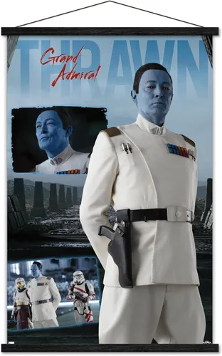 Vista 8 de Trends International Star Wars: Ahsoka - Póster de pared de gran almirante Thrawn, 22.37 x 34.00 pulgadas, paquete de impresión premium y colgador