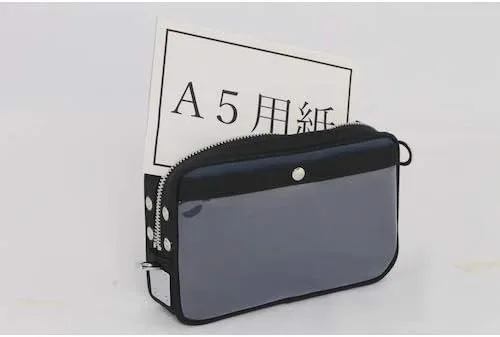 Vista 9 de SANEI() Luggage Canvas Mailing Pouch (S) Horseshoe Lock Hardware (No Padlock Included) Red, NVY