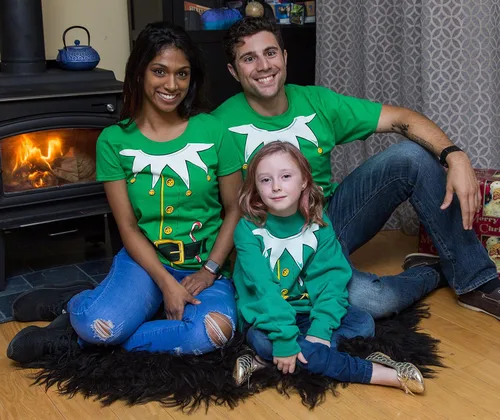 Vista 6 de Disfraz de elfo de Papá Noel para niños, suéter de Navidad, sudadera para niños