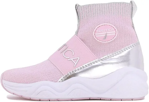 Vista 2 de Nautica Zapatos deportivos Silas de caña alta para niños con soporte mejorado para el tobillo, disponibles en tallas para niños grandes, niños
