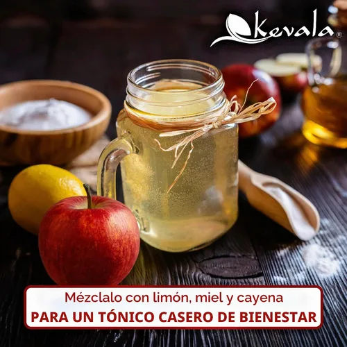 Vista 6 de Vinagre de sidra Kevala de manzana cruda orgánica