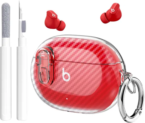 Vista 12 de Funda para Beats Studio Buds/Studio Buds Plus 2021/2023 con clip de cierre para hombres, GARTOO con kit de limpieza, funda protectora y lápiz