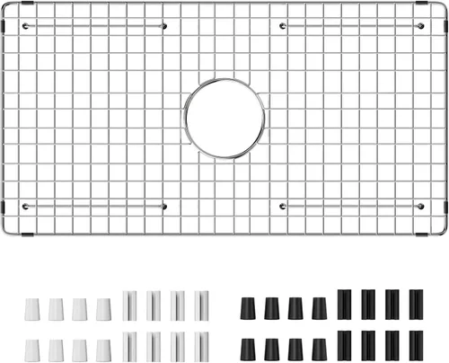 Vista 11 de Kitchen Sink Grid and Sink Protectors 25-1/8" X 12-1/2" Rear Drain Stainless Steel Sink Grids for Bottom of Kitchen Sinks