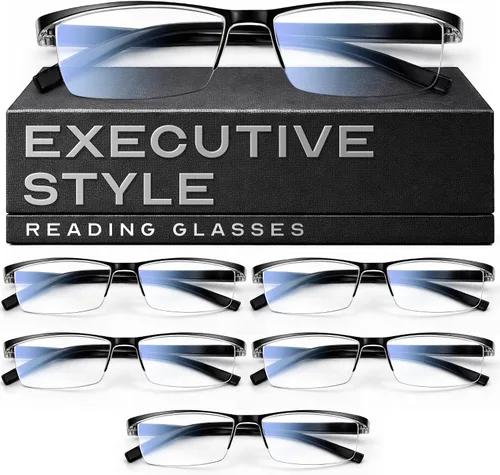 Vista 12 de Gaoye Executive Style Reading Glasses Men - Durable Readers with Blue Light Filtering- Comfortable Fit with TR90 Frames