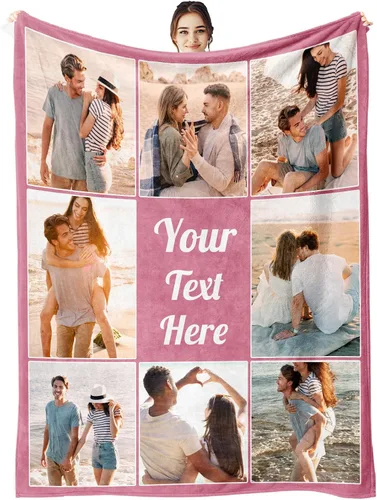 Vista 93 de Manta personalizada con imagen, manta personalizada con texto de fotos, manta de fotos personalizada para amiga, mamá y papá, regalos personalizados