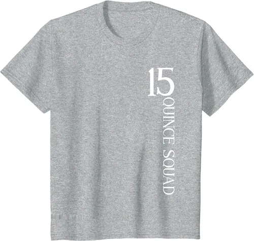Vista 68 de Quince Squad Quinceanera 15th Birthday - Camiseta de quinceañera para niñas Asphalt Grey