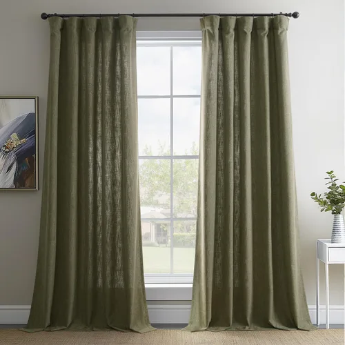 Vista 10 de HPD Half Price Drapes - Cortinas básicas de lino sintético de 84 pulgadas de largo, par de 2 paneles - 50 pulgadas de ancho x 84 pulgadas de largo