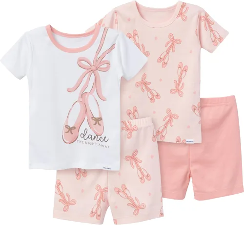 Vista 19 de Conjunto de pijama de 4 piezas con diseño de dinosaurio ajustado para niños Bailarinas