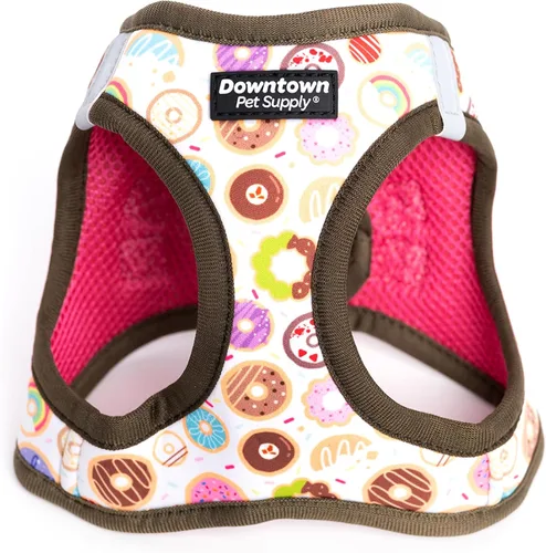 Vista 224 de Downtown Pet Supply Arnés para perro Step-in – Sin tirones, malla acolchada ajustable con ribete reflectante, correa de hebilla segura – Arnés