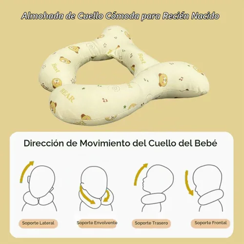 Vista 2 de Almohada para reposacabezas de bebé para cochecito de bebé, almohadas de apoyo para el cuello de dibujos animados para bebés, cojín de protección
