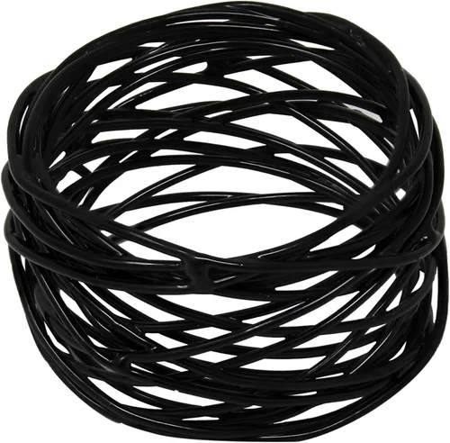 Vista 5 de ITOS365 Soporte de anillos para servilletas de malla redonda hecho a mano, para cena, fiestas, día a día, 6