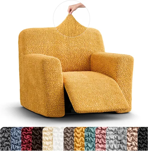 Vista 28 de PAULATO BY GA.I.CO. Funda para sillón reclinable, funda de ajuste suave, protector elástico de muebles reclinables de 1 pieza, tela hipoalergénica