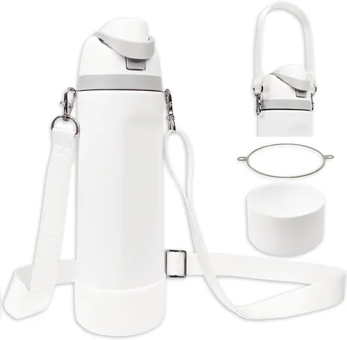 Vista 14 de Silicone Boot Set for Owala Water Bottle 24 oz, 32 oz, 40 oz - Includes Non-Slip Sleeve, Shoulder Strap & Handle Strap, Perfect Owala Accessories