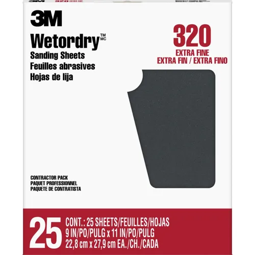 Vista 3 de 3M Pro-Pak Hojas de lijado Wetordry de 9 pulg. x 11 in., Grano 200A, 25 hojas