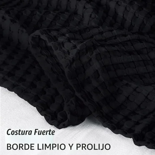 Vista 5 de Utopia Bedding Manta de gofre 100% algodón, tamaño individual, color negro, 90 x 72 pulgadas