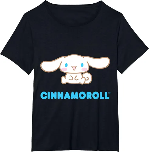 Vista 39 de Cinnamoroll Character Front and Back T-Shirt S Negro