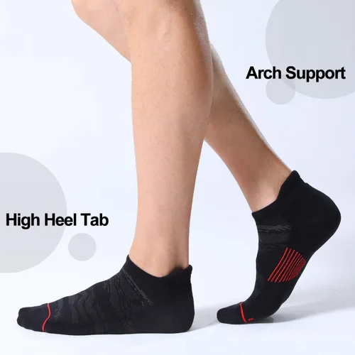 Vista 5 de FITRELL Men's 6 Pack Ankle Running Socks Low Cut Cushioned Athletic Sports Socks 7-99-1212-15