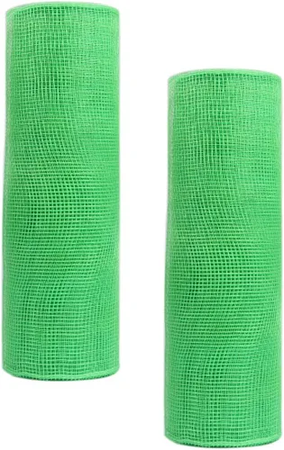 Vista 73 de YYCRAFT Paquete de 2 cintas de malla de polímero metálico de 6 pulgadas (total 20 yardas, verde manzana)