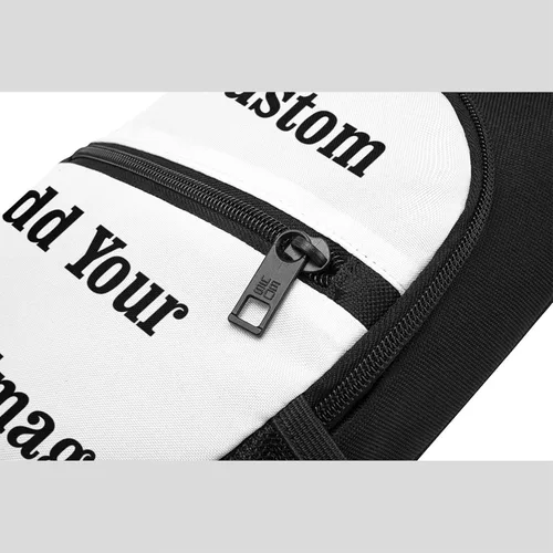Vista 5 de Bolsas de pecho personalizadas para hombre, mujer, mochila cruzada con tu imagen de texto, mochila de viaje para hombres y mujeres, regalos