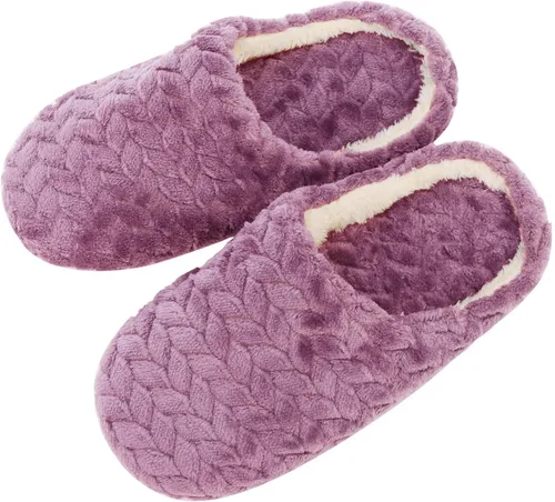 Vista 2 de JWSVBF Pantuflas para mujer, plataforma interior, bonitas, mullidas y acogedoras, antideslizantes, para dormir en casa