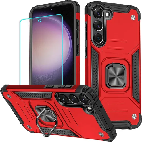 Vista 12 de HNHYGETE Funda para Samsung S23 con protector de pantalla HD: [grado militar de 20 pies probada en caídas] Funda protectora a prueba de golpes