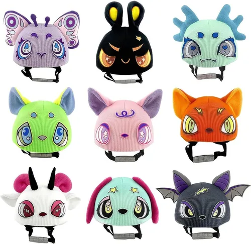 Vista 4 de Linda funda de casco de esquí de animal, divertido sombrero decorativo para casco al aire libre, fundas para casco deportivo, ciclismo, esquí