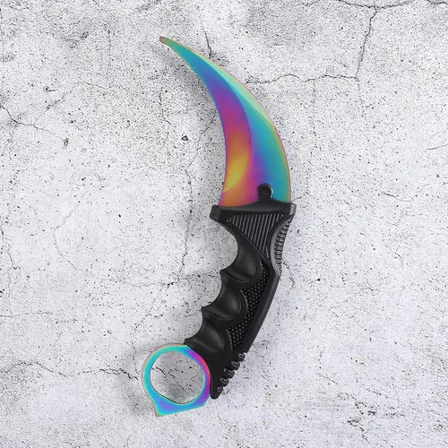 Vista 4 de Karambit - Cuchillo de entrenamiento de karambit sin ofensivo, de acero inoxidable, sin vanguardia, cuchillo de entrenamiento de práctica con funda