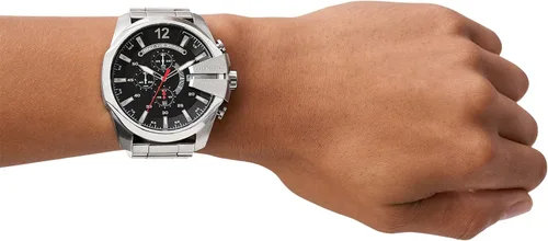 Vista 4 de Diesel Mega Chief - Reloj de cuarzo con cronógrafo de acero inoxidable para hombre