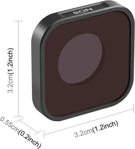 Vista 2 de PULUZ Filtro de lente ND8 para GoPro Hero11 / Hero11 Mini / HERO10 / HERO9 Kit de filtro de lente de densidad neutra negro lente protectora estándar