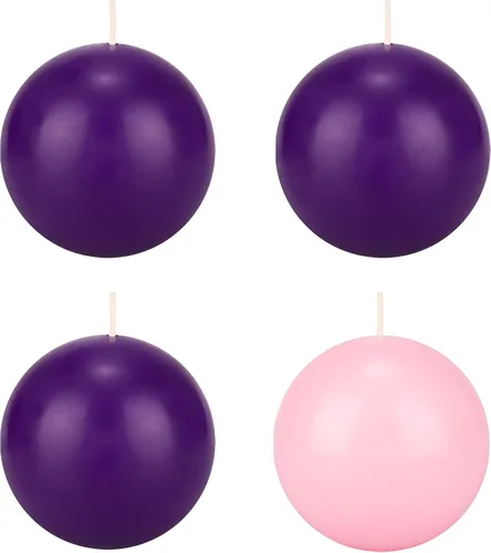Vista 8 de Mega Candles Juego de 4 piezas de velas de Adviento de Navidad sin perfume, vertidas a mano de cera premium con parte superior en forma de campana