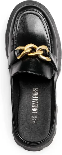 Vista 4 de DREAM PAIRS Mocasines para mujer, sin cordones, con plataforma, gruesos, cómodos, gruesos, planos, mocasines