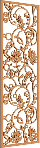 Vista 122 de Caspian Paneles de pared de madera con calado decorativo perforado, 9 3/8 pulgadas de ancho x 24 3/8 pulgadas de alto x 1/4 de alto, cereza